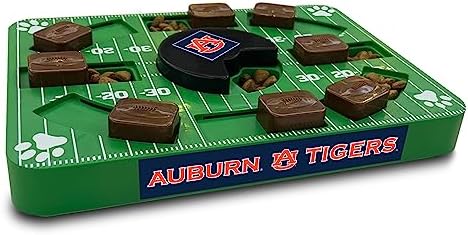 Pets First NCAA Auburn Tigers Puzzle Toy, Puzzle Treat Dog Toy, Interactive Dog Treat Toy, Dog Puzzle Feeding Slow Toy