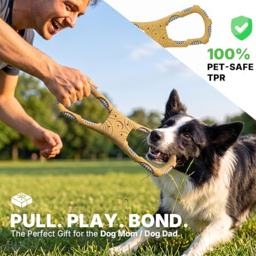 Tug of War Dog Toy, Interactive Dog Toys, Dog Chew Toys, Yellow