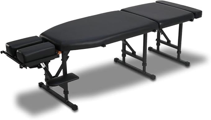 Royal Massage Sheffield 160 Elite Professional Portable Chiropractic Table - Lightweight Adjustable Folding Design (Charcoal)