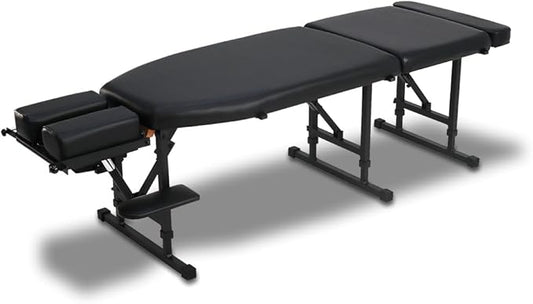 Royal Massage Sheffield 160 Elite Professional Portable Chiropractic Table - Lightweight Adjustable Folding Design (Charcoal)
