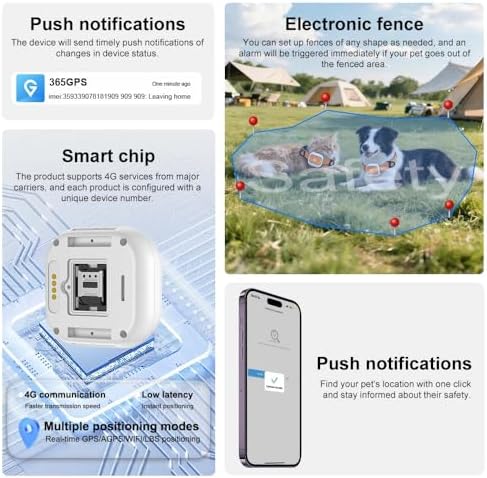 Pet GPS Tracking Collar for Fence & Dog Training with Wireless Monitoring, No Subscription, Waterproof, Long Battery Life, iOS & Android App (15-22 inches, Large)