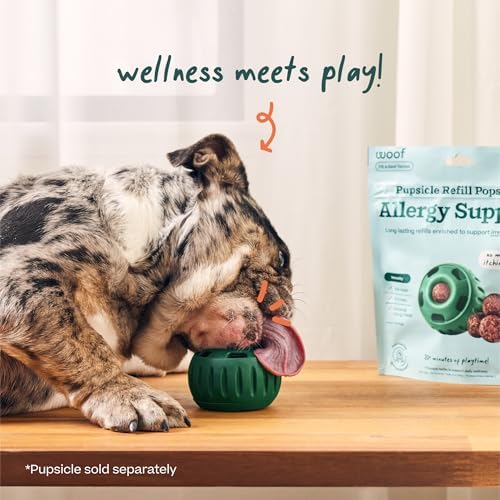WOOF Pupsicle Refill Pops for Allergy Support for Dogs - Allergy Dog Treats for the Pupsicle Toy to Support Your Dog’s Natural Immune Defenses - Small Pops - 10 Count