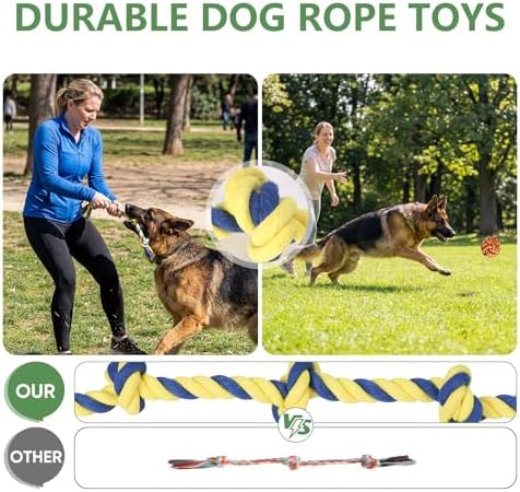 Aitmexcn Dog Rope Toys,10 Pack Cotton Chew Tug Toys for Small Medium Dogs