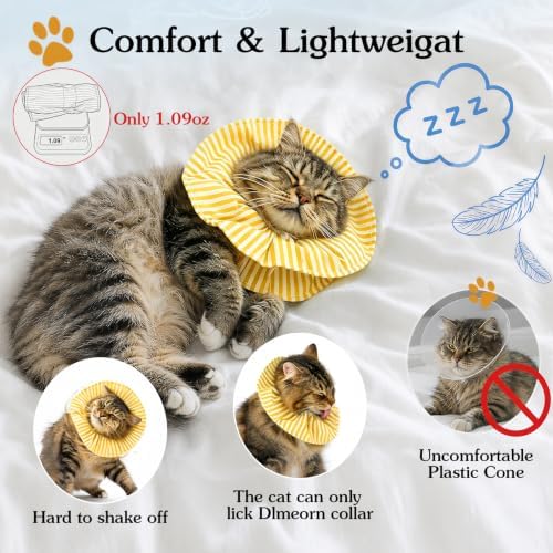 Cat Cone Collar Soft Recovery Collar Adjustable Surgery Cone for Kittens