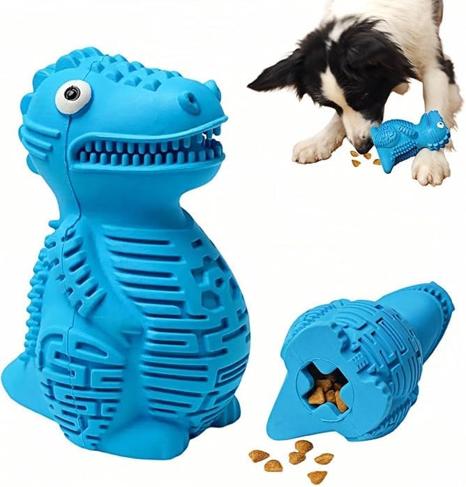 Topplesaurus Interactive Dog Treat Dispenser & Slow Feeder – Wobbly Dinosaur Tumbler Toy for Boredom & Anxiety Relief – Durable Puzzle Toy for Puppies and Medium Dogs