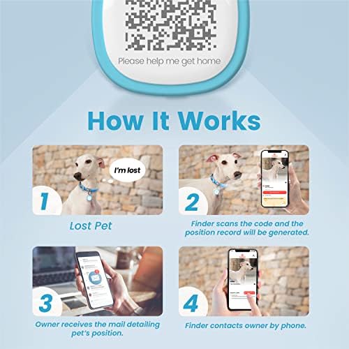 Pawaii Dog ID Tag, Silent Silicone QR Code Tag, Scan Alerts, No App, 1 Pack