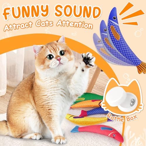 Cat Toys for Indoor Cats, 6 Pack Interactive Catnip Toys for Bored