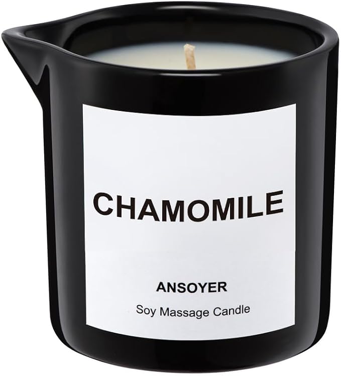 Massage Oil Candle, Ultra Hydrating Body Care with Soybean Oil, Body Oil Candle, 8.1oz, Amazing Gift (Chamomile)