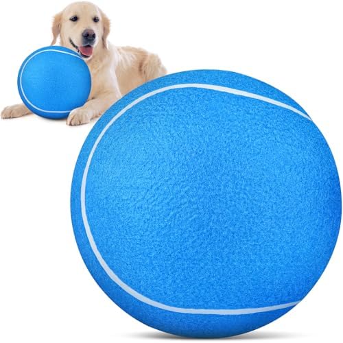 QDAN Dog Tennis Balls, Large Big Dog Toys, Herding Ball for Dogs, 9.5 Inch