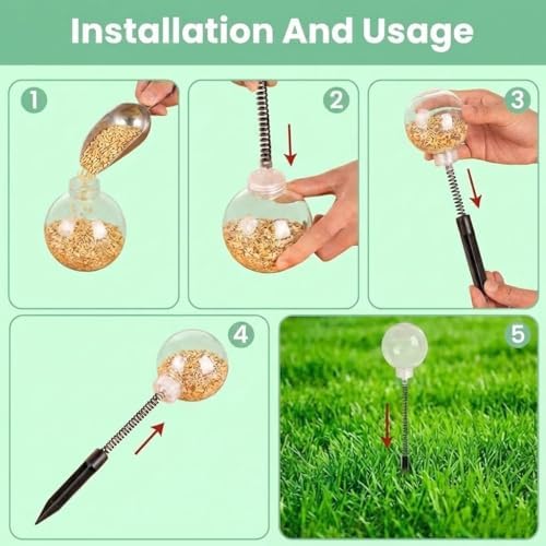 2 Pack Chicken Pecking Toys, Chick Interactive Slow Feed Enrichment Toy, Chicken Swing Feeder with Spring and Ground Stake, Coop Accessories for Hens Poultry Duck Birds Parrots