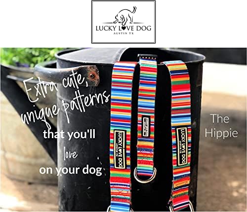 Lucky Love Dog Martingale Collar for Medium Dogs No Slip – Hippie, Medium