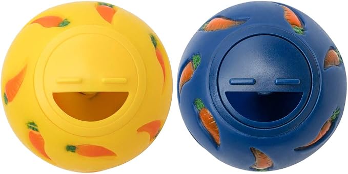 Niteangel Small Animal Treat Ball: Adjustable Treat Dispenser | Encourages Exploration & Reduces Boredom - Snack Ball for Guinea Pigs Rabbits Hedgehogs and Other Small Pets