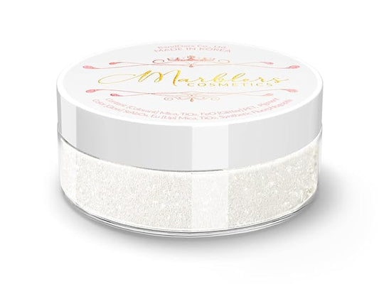 MARBLERS Glitter Mica Powder [Snow Prism] 0.14oz (4g) | Glitter Mica | Highly Pigmented | Non-Toxic, Vegan, Cruelty-Free | Eyeshadow, Body Butter, Nail Polish, Nail Art | Party, Body, Face Makeup