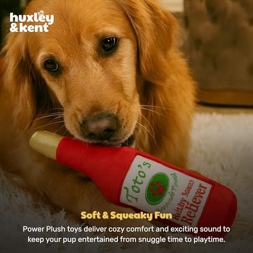 Huxley & Kent Plush Squeaky Dog Toy, Toto's Holiday Stress Reliever, Small