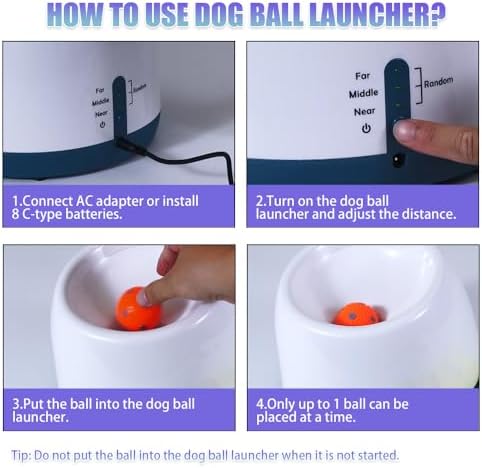 Automatic Dog Ball Launche with 9 Balls (2 inches)