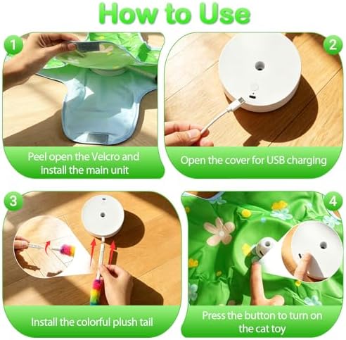 Interactive Cat Toys for Indoor Cats, Rechargeable Hide & Seek Toy