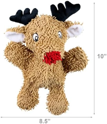 MIGHTY® 2 Pack Microfiber Medium Reindeer Ultra Durable Plush Dog Toy