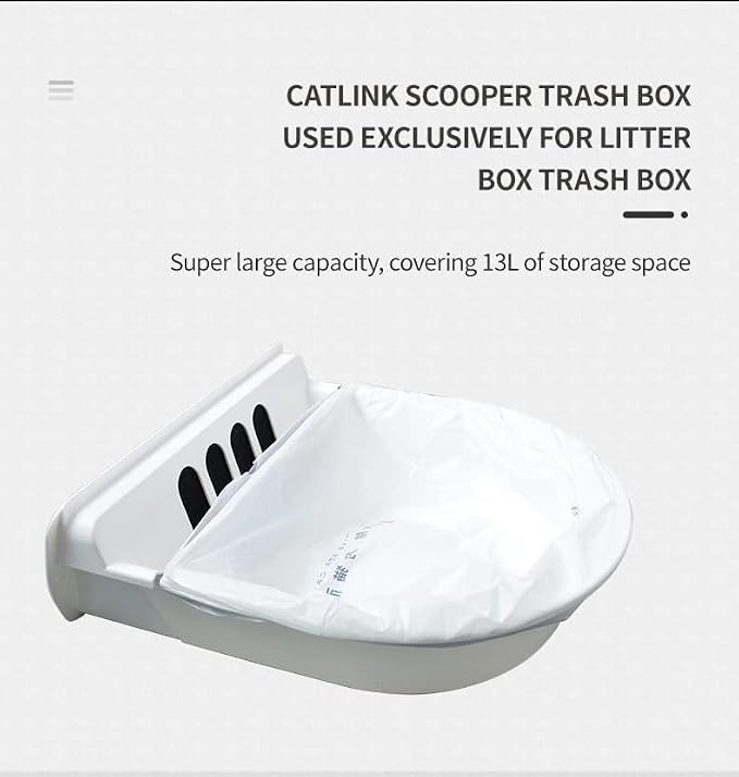 40 Pack CATLINK Trash Bags for Scooper Prox Series | FOR SCOOPER YOUNG & LUXURY PRO & ULTRA, Not Suitable for SCOOPER SE & SE LITE