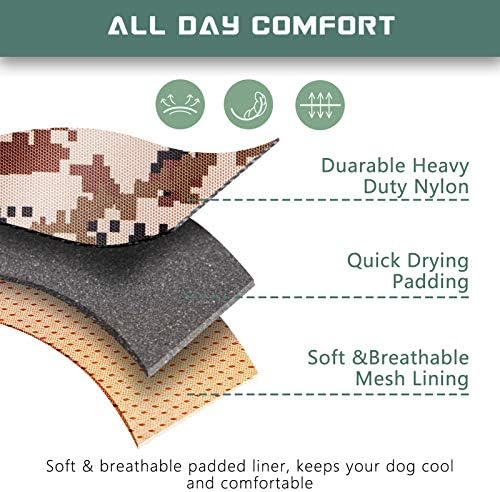 BUMBIN Tactical Dog Harness for Large Dogs No Pull, Famous TIK Tok No Pull Dog Harness, Fit Smart Reflective Pet Walking Harness for Training, Adjustable Dog Vest Harness with Handle Desert Camo XL