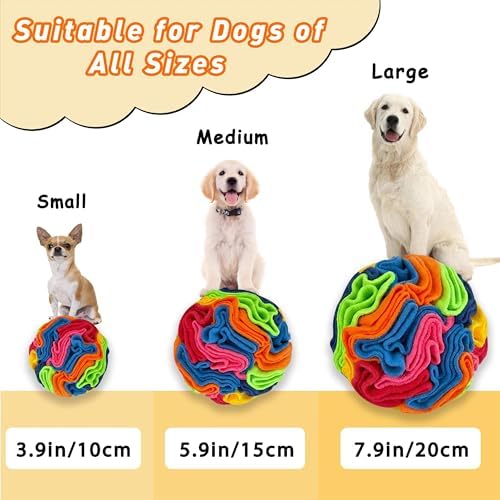 ABULL 5.9" Snuffle Ball for Dogs, Interactive Puzzle Toy & Slow Feeder