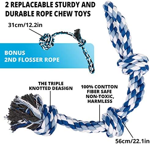 TRSMIMA Spring Pole Rope Toys - Spring Pole for Dogs Heavy Duty