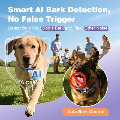 2 in 1 Shock Collar for Dogs 7-120lbs, Automatic Bark Collar with Remote Control, 3300ft IPX7 Waterproof E Collar for Large Medium Small Dogs with Beep (1-9), Vibration(1-16), Safe Shock(1-99)