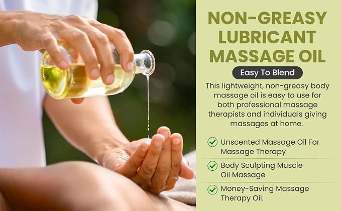 ‌TOA Hydrating Massage Oil - Natural Mineral Massage Oil for Massage Therapy - Body Massage Spa Massaging for Professional Massage Therapists (1Gallon)