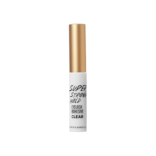 i-Envy by KISS Super Strong Hold Eyelash Adhesive, Waterproof Long-Lasting Strip Lash Glue, Natural-Looking Allergy & Latex Free with Brush Applicator (Clear)