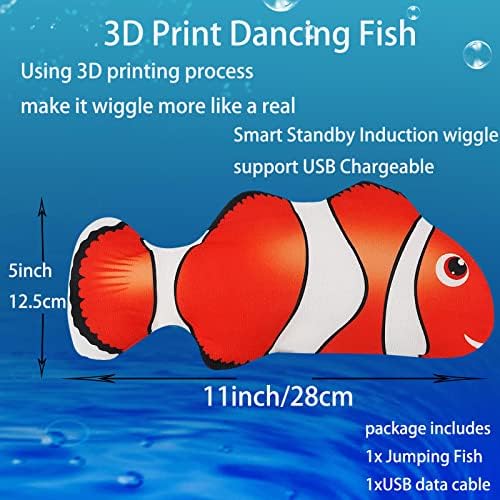 VAIZIQ Plush Toy, Flopping Fish Electric Moving Dog Fish Toy, Interactive Pet Toys for Dog Exercise, Small and Medium Dogs
