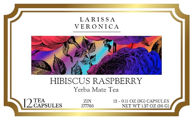 Hibiscus Raspberry Yerba Mate Tea (Single Serve K-Cup Pods) (12 pods, ZIN: 577766) - 2 Pack
