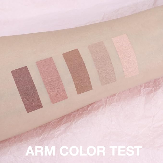 Matte Nude Eyeshadow Palette, Neutral Peach Brown & Taupe Eye Shadow Kit, High Pigment Blendable Long-Lasting All Matte Makeup Palette for Daily Natural Looks, Mature Eyes, Blue Green & Brown Eyes 2