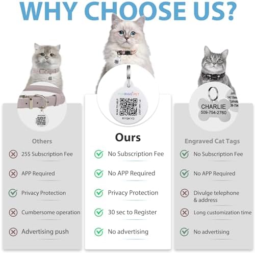 Breakaway Reflective Cat Collar with QR Name Tag & Bell (Orange)