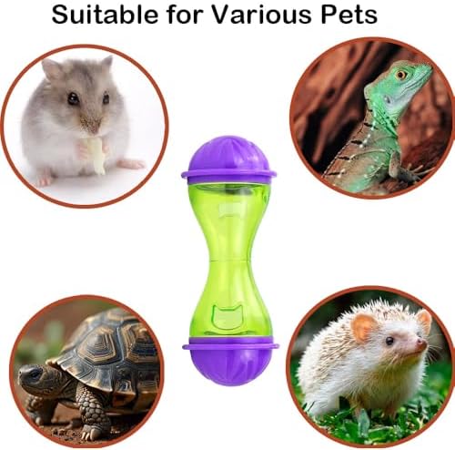 5 pcs Breaded Dragon Toys Set Balls Bell Reptile Feeder Toy Lizard Feed Balls Enrichment Toy Habitat Terrarium Tank Accessories Interactive Toy for Bearded Dragon Gecko Small Animals