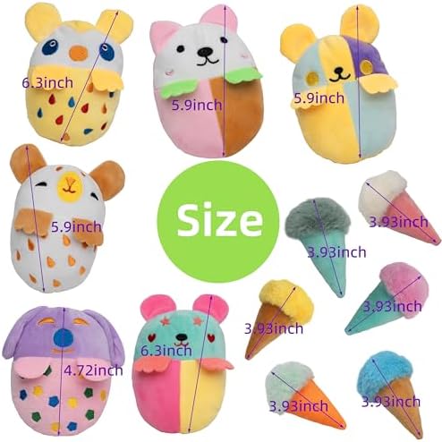 20 Pack Squeaky Dog Toys Bulk, Plush Small Dog Chew Toy For Puppy Teething