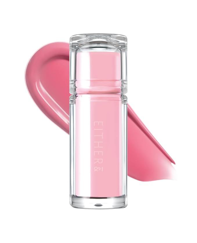 EITHER& Dewy Syrup Tint 07 – Pink Hertz | Vibrant & Fresh Color Lip Tint, All-Day Juicy Glow, Smudge-Proof, Hydrating, Long-Lasting, Non-Sticky Formula (4.3g)