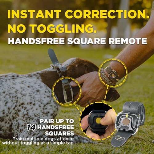 Dogtra 1900X Handsfree E-Collar for Dog Training - 3/4 Mile Range, for Dogs 45 lbs+, Waterproof, 100 Stimulation Levels, Vibration, Tone, Rechargeable - Hands-Free Remote for Dog Owners and Trainers