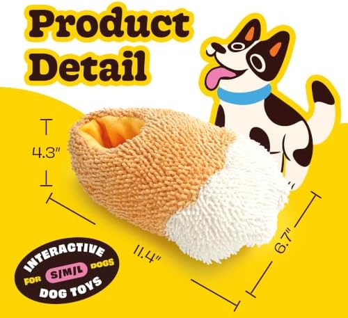 Nocciola Squeaky Dog Toy, Wearable Paw Slipper for Interactive Foot Play