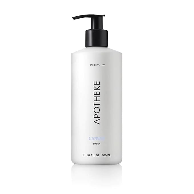 APOTHEKE Scented Hand & Body Lotion, Canvas - 10 Fl Oz Nourishing Body Moisturizer Cream for Dry Skin - Gentle Daily Skincare for Men & Women with Natural Ingredients, All Skin Types