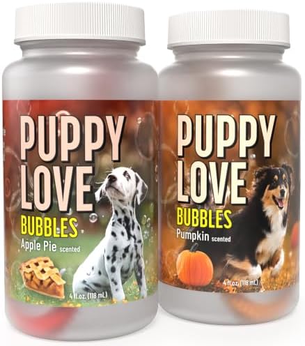 Atomic Bubbles Puppy Love 2 Pack Dog Bubbles - Apple Pie & Pumpkin Scents