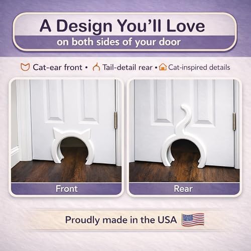 The Kitty Pass Interior Cat Door Hidden Litter Box Pet Door for cats up to 21 lbs