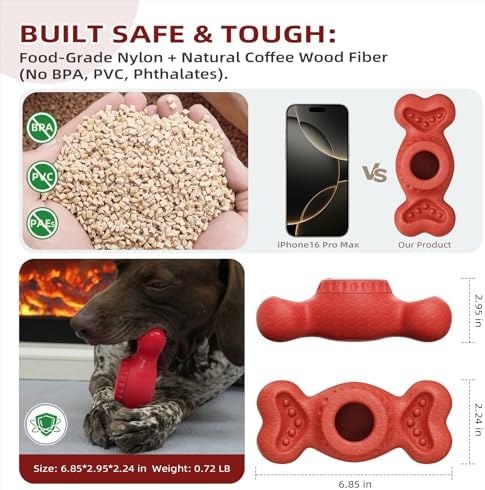 Frozen Dog Toy to Keep Them Busy, Though Dog Toys for Aggressive Chewers, Indestructible Dog Toy for Large Medium Small Breed, Chew Toys for Dogs Reduces Anxiety & Solve Boredom