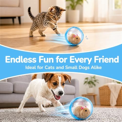 Self-Rolling Interactive Cat Ball, 360° Rotating Automatic Pet Toy