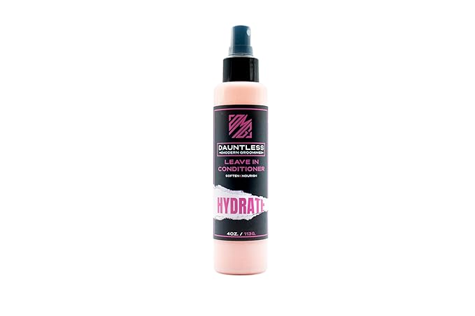 Dauntless Leave-In Conditioner – Hydrating, Frizz-Control Spray for All Hair Types – Vegan, Gender-Neutral, Salon-Tested Formula – Valiant, Fearless, or Unscented Scent Options – 4oz Bottle