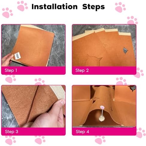 4-Way Cat Tunnels for Indoor Cats, Pet Interactive Toys with Plush Ball