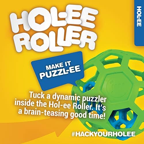 JW Pet HOL-ee Roller, Natural Rubber, Medium 4.5in, Colors May Vary