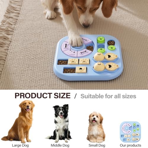 Easy-Clean Dog Puzzle Toy: 11"*11" Anti-Slip, for Small/Medium Dogs