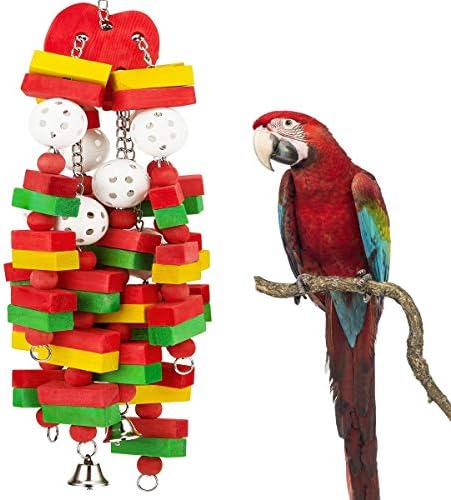 GPY Bird Toys for Parakeets, 22in Multi-Color Large Bird Toys for Parrots
