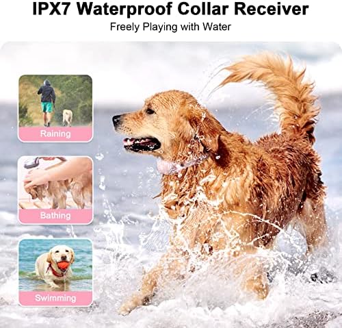 Bousnic Dog Training Collar with Remote - 1000ft Dog Shock Collar for 10-120lbs Small Medium Large Dog Waterproof Rechargeable e Collar with Beep/Vibrate/Safe Shock(1-16) Modes