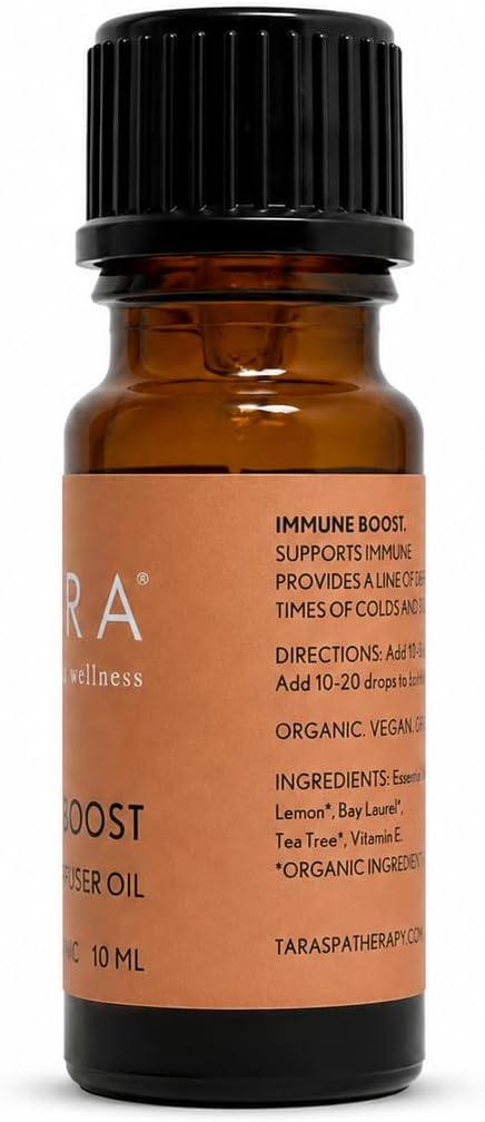 TARA Spa Therapy Revitalizing Bath & Diffuser Oil – 100% Pure Organic Essential Oil Blend for Aromatherapy & Wellness – Eucalyptus, Tea Tree & Lemon, 0.34 fl oz (10ml)