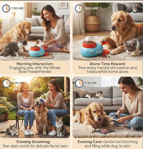 Pet Duck Snack Dispenser, Tear Comb, and Nail Trimmer Set | The anti clogging design of the puzzle slow feeder can hold up to 4 ounces, suitable for small and medium-sized dogs